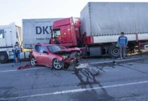 truck and car crash