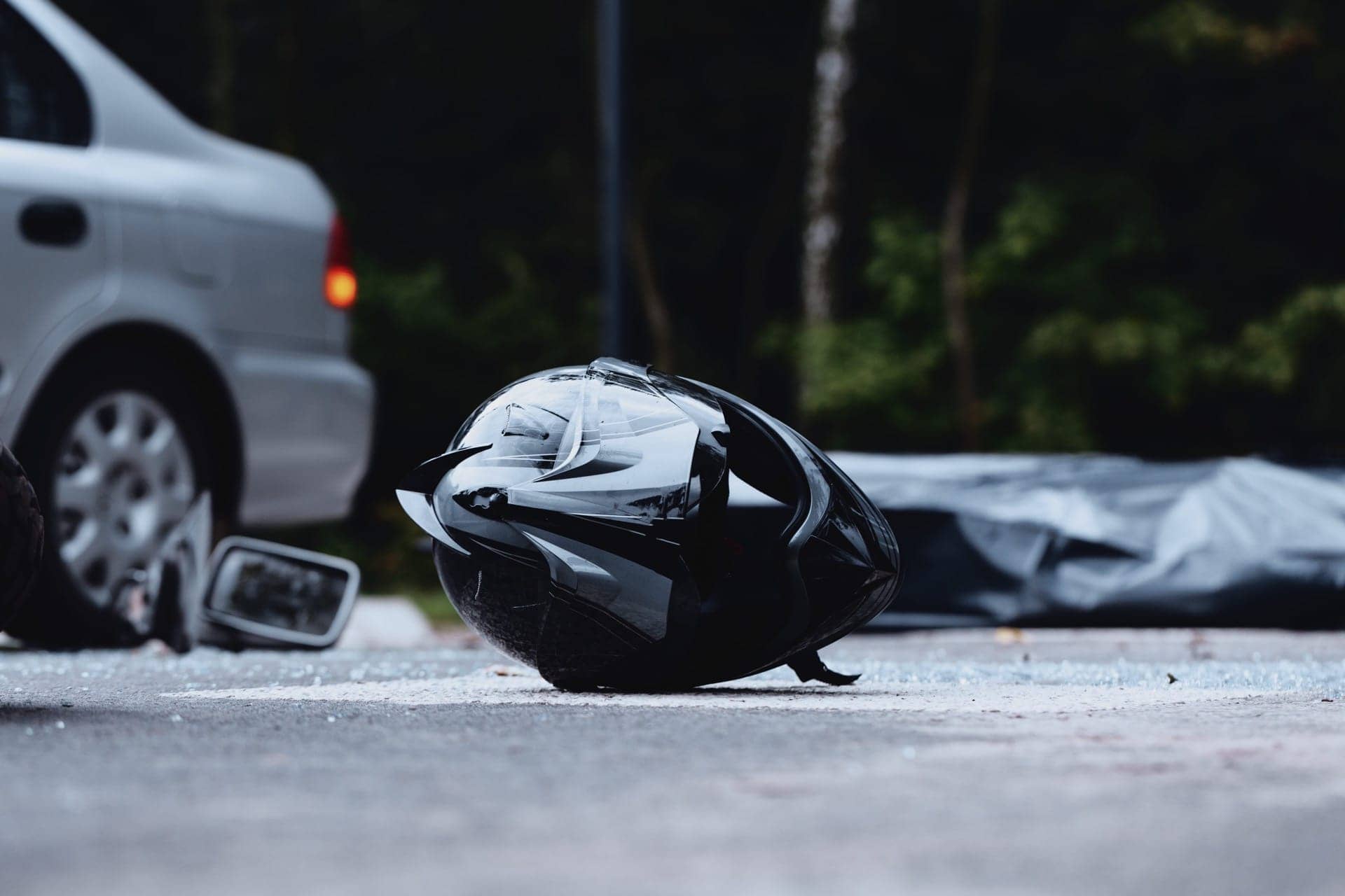 Bicycle hit by a car