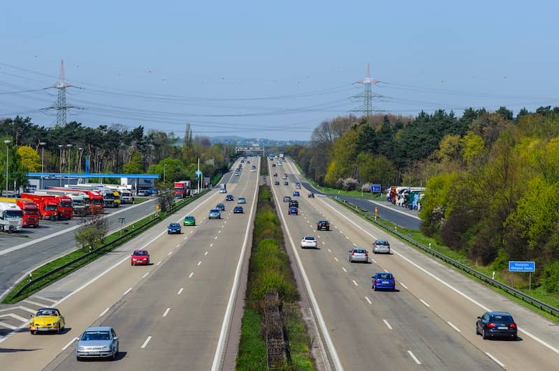 Cars Driving On A Highway