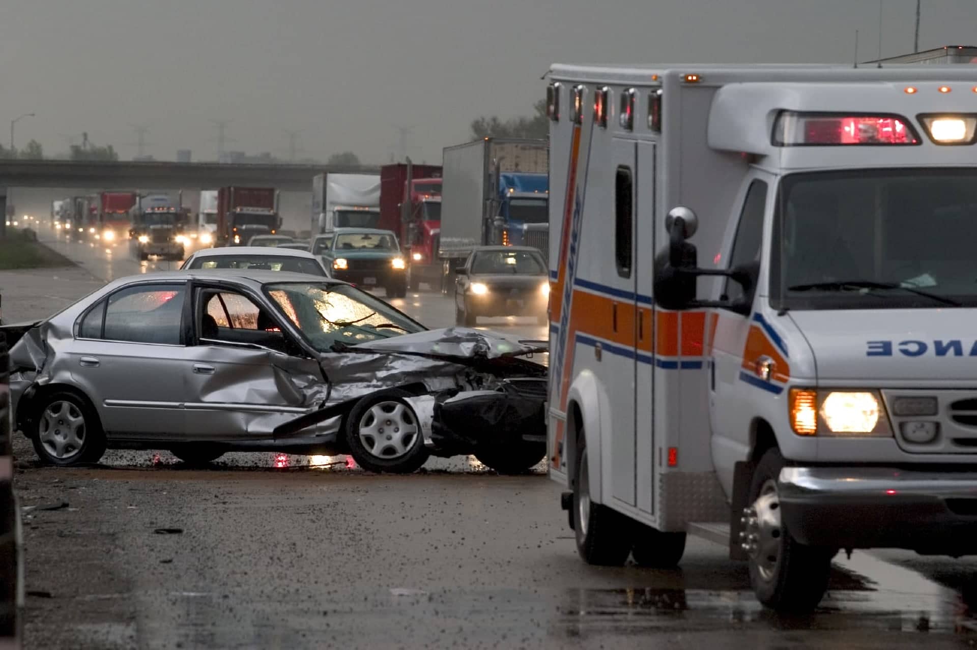 Bicycle hit by a car