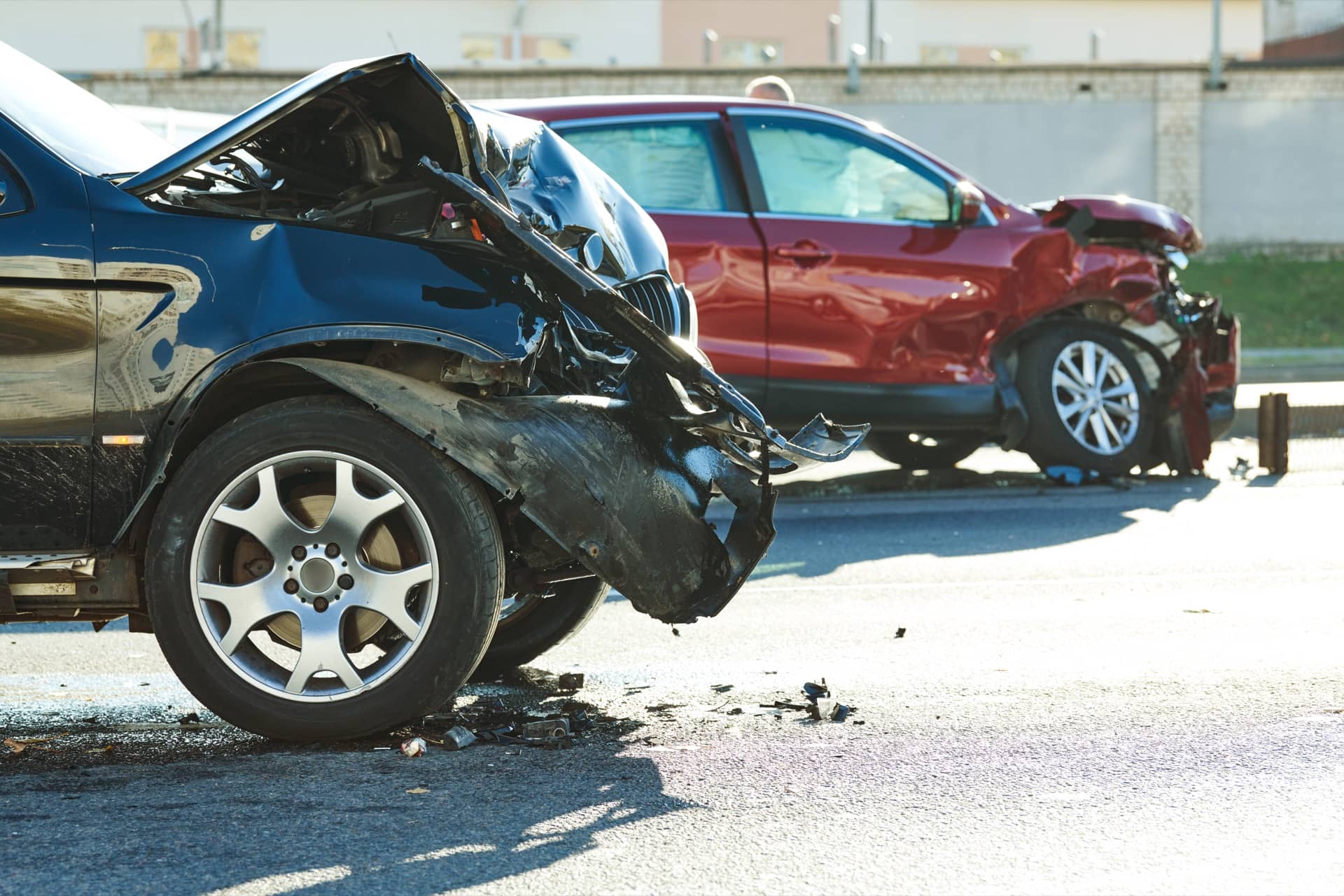 Bicycle hit by a car