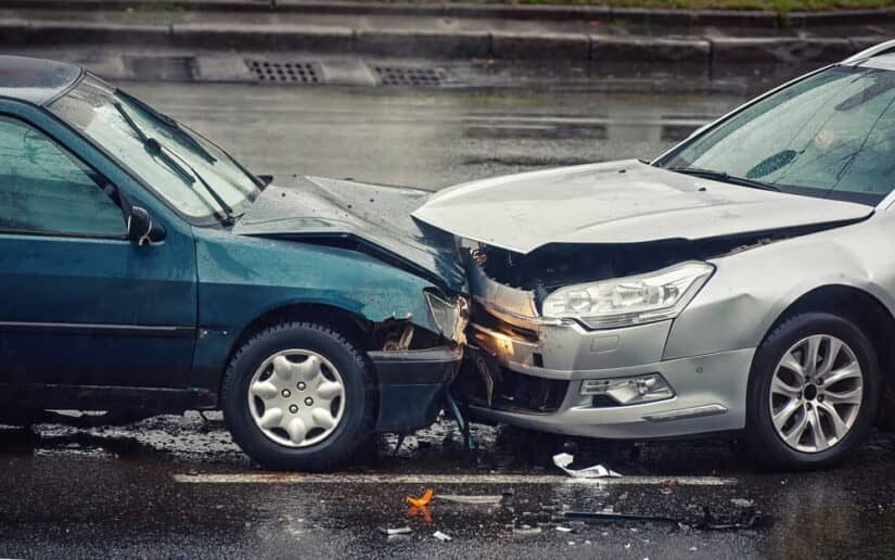 Two Light Vehicles in A Head Collision